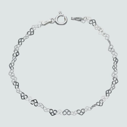 Pulsera Corazones Entrelazados 16 cm
