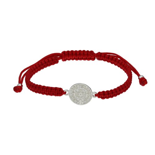 Pulsera Ajustable Baby Hilo Rojo Cruz San Benito