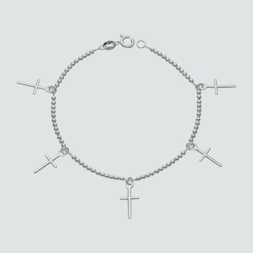 Pulsera Esferas y Cruces