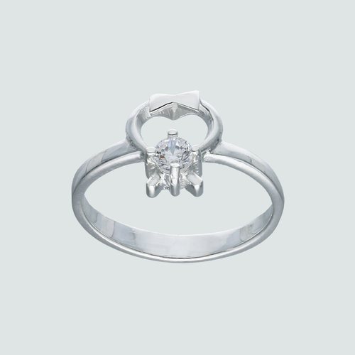 Anillo Corazón con Lazo y Circón