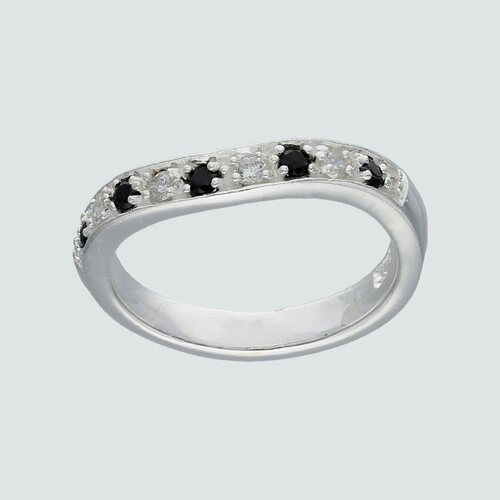 Anillo Cintillo Ondulado Circones Ónix