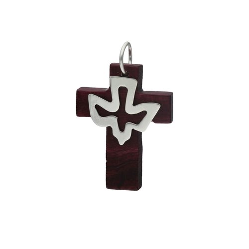 Colgante Cruz con Madera