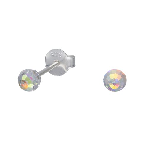 Aro Esfera Cristal Hecho con Swarovski® Tornasol 4 mm