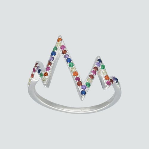 Anillo Diagrama de Rayos Circones Multicolor