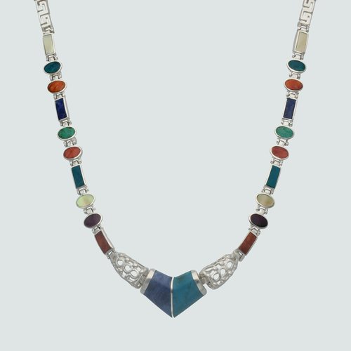 Collar Lapidado Piedras Naturales Multicolor