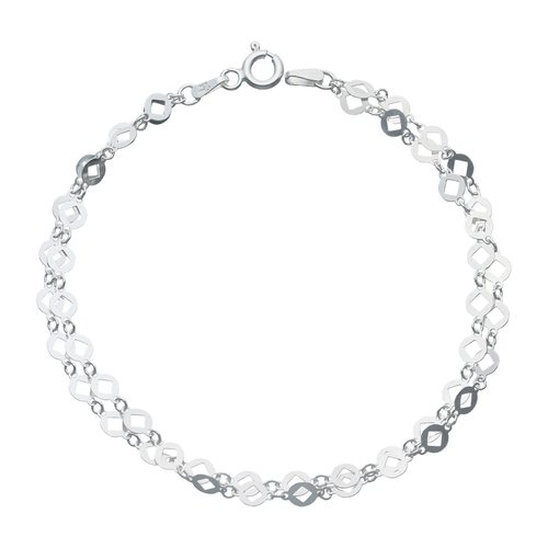 Pulsera Doble Círculos Rombo