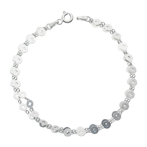 Pulsera Doble Círculos Flor