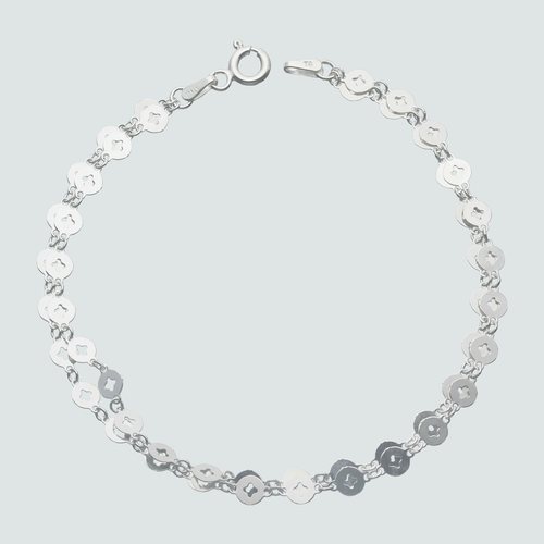 Pulsera Doble Círculos Flor