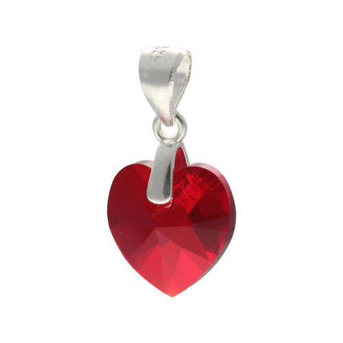 Colgante Corazón Hecho con Cristal Swarovski® Rojo