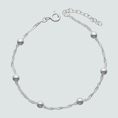 Pulsera Singapur con Esferas