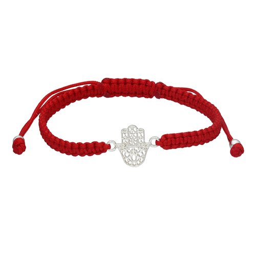 Pulsera Ajustable Trenzada Mano de Fátima