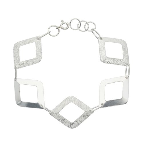 Pulsera Rombos Lisos y Martillados