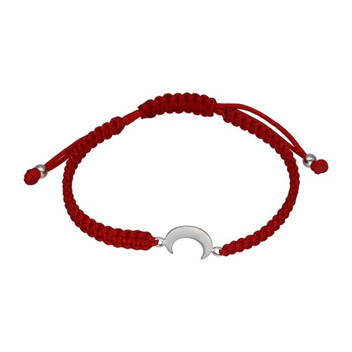 Pulsera Hilo Rojo Ajustable Media Luna