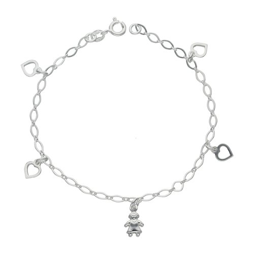 Pulsera Niña y Corazones