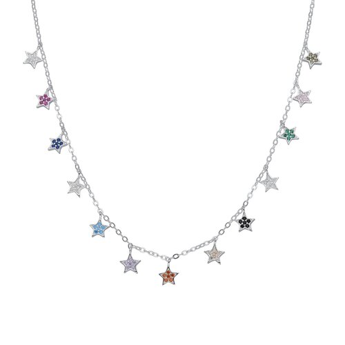 Collar Estrellas Circones Multicolor