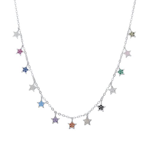 Collar Estrellas Circones Multicolor
