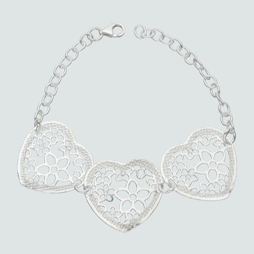 Pulsera Corazones con Flores