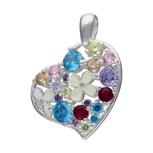 Colgante Corazón Flores Circones Multicolor