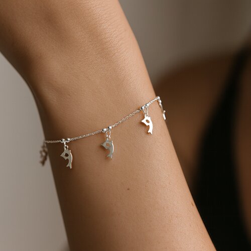 Pulsera Delfines y Esferas
