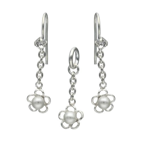 Conjunto Flor Perla y Circón