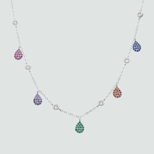 Collar Gotas Circones Multicolor