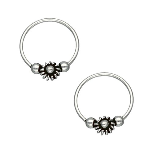 Piercing Argolla Flor 10 mm
