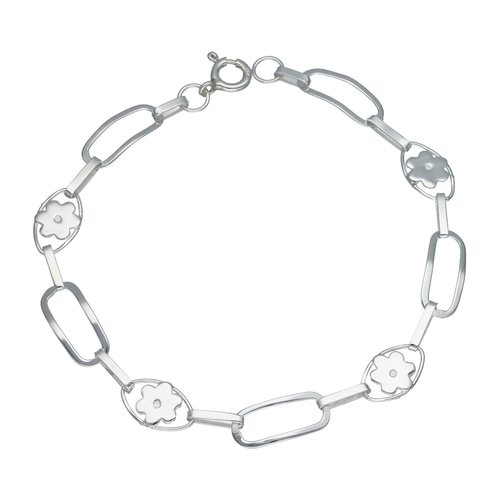 Pulsera Óvalos y Flores