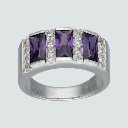 Anillo Circones Baguette Amatista