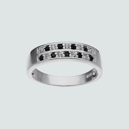 Anillo Cintillo Circones Ónix