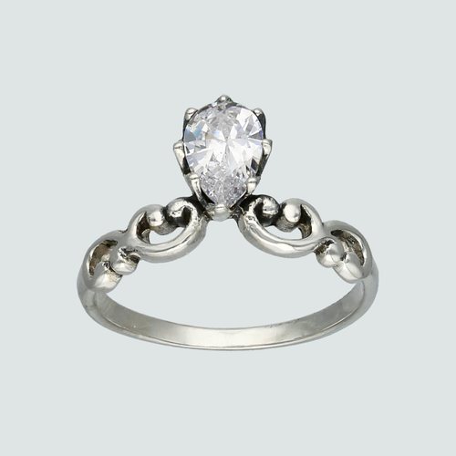 Anillo Corona con Circón