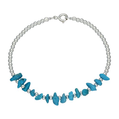 Pulsera Esferas y Turquesas