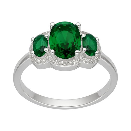 Anillo Circones Esmeralda Ovalado