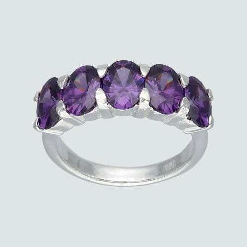 Anillo Circones Ovalados Amatista