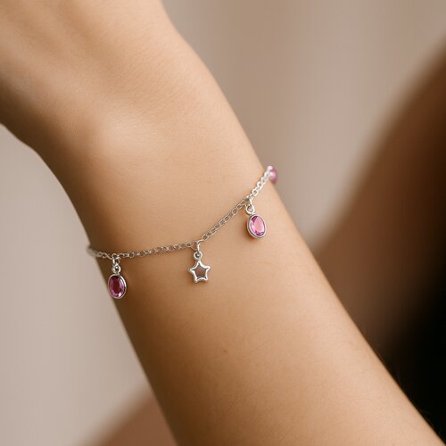 Pulsera Estrellas Circones Rosa Francia
