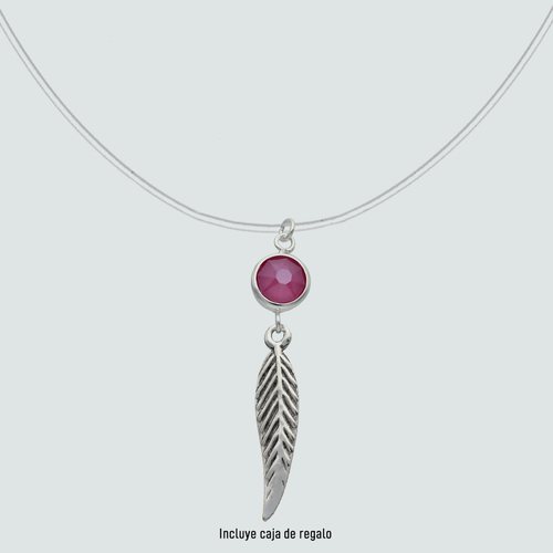 Fantasma Cristal Fucsia con Pluma