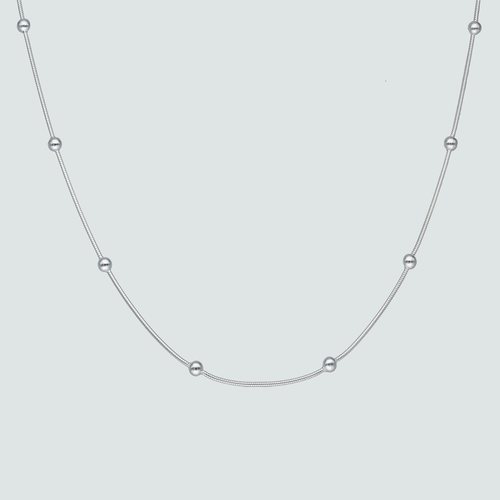 Collar Choker Ajustable Cola de Topo con Esferas