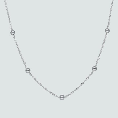 Collar Choker Ajustable Singapur con Esferas
