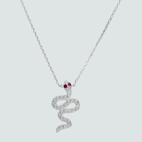 Collar Serpiente Circones Rubí