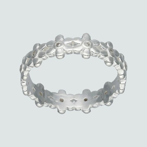 Anillo Flores con Circones