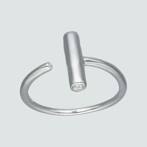 Anillo Midi T con Circones Estilo Tiffany