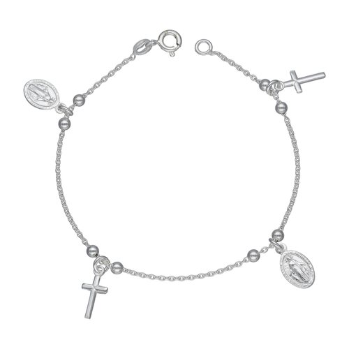 Pulsera Cruces Virgen Milagrosa