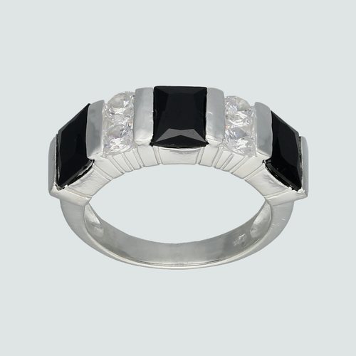 Anillo Circones Ónix Baguette