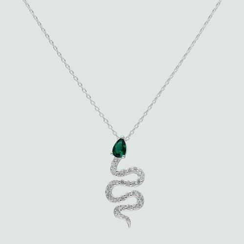 Collar Serpiente Circón Esmeralda