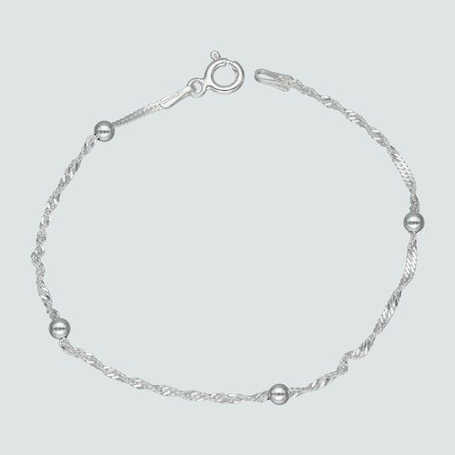 Pulsera Singapur con Esferas 16 cm