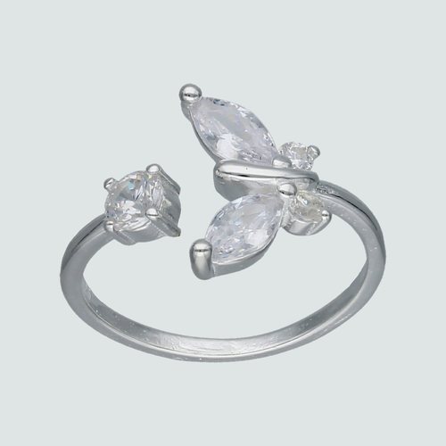 Anillo Midi Mariposa con Circones