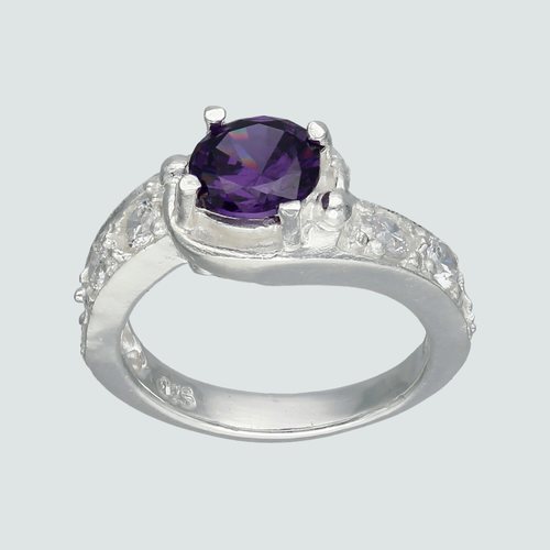 Anillo Circón Amatista