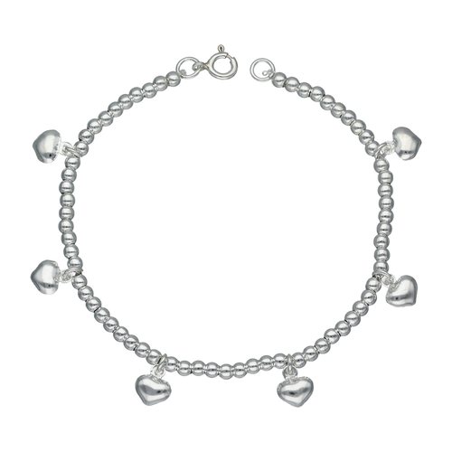 Pulsera Esferas y Corazones