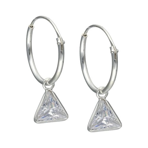 Argolla Triangulo Circón 14 mm