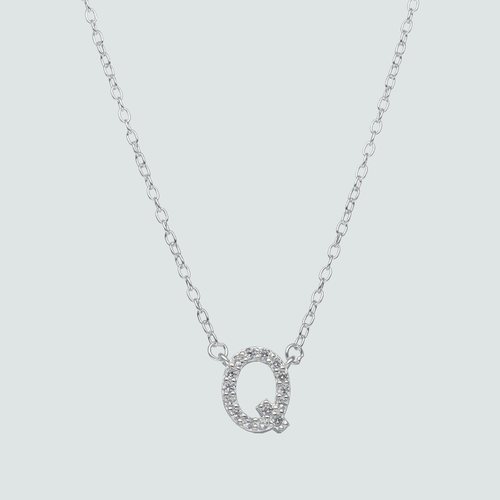 Collar Letra Q con Circones