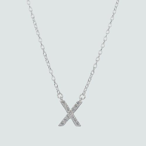 Collar Letra X con Circones